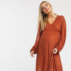 ASOS DESIGN Maternity long sleeve burnout stripe m